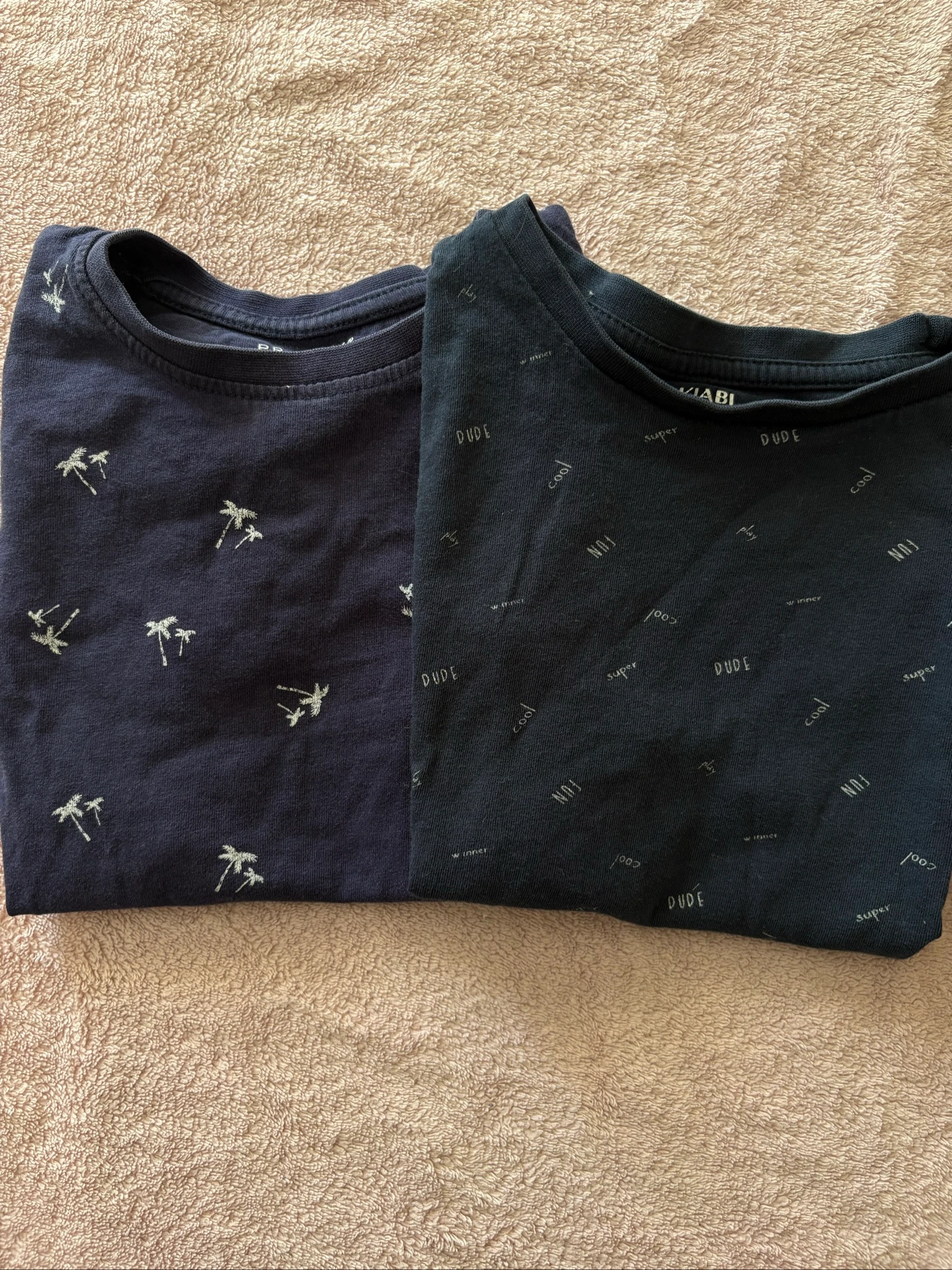 Lot de 2 tee shirts bleu marine garçon 6ans